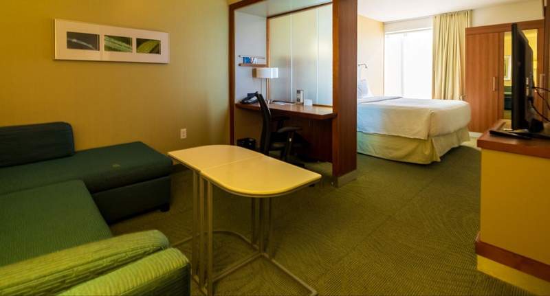 A spacious suite at SpringHill Suites, one of Bellingham, Washington's best hotels.