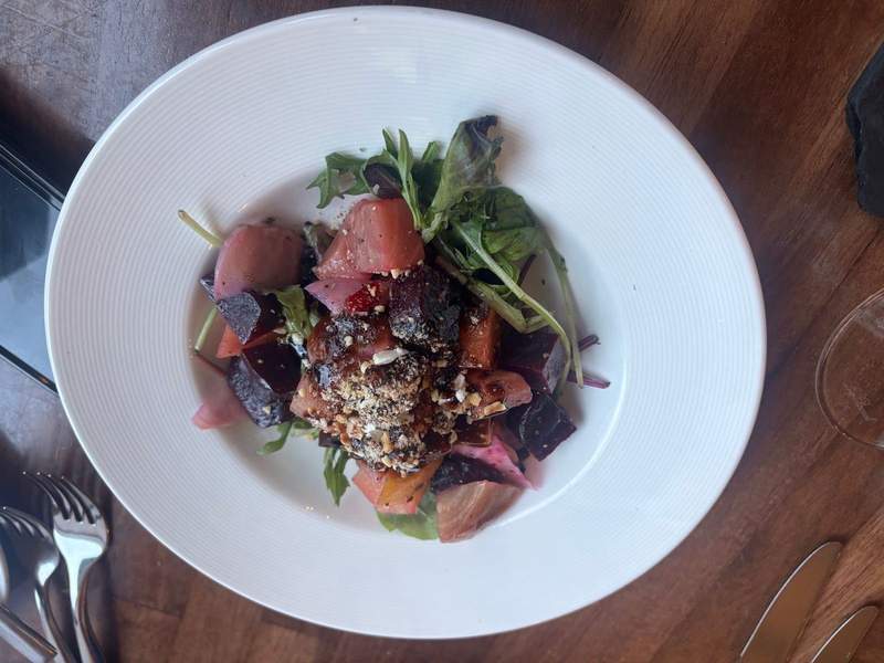 Another beet salad, this time with nuts and greens