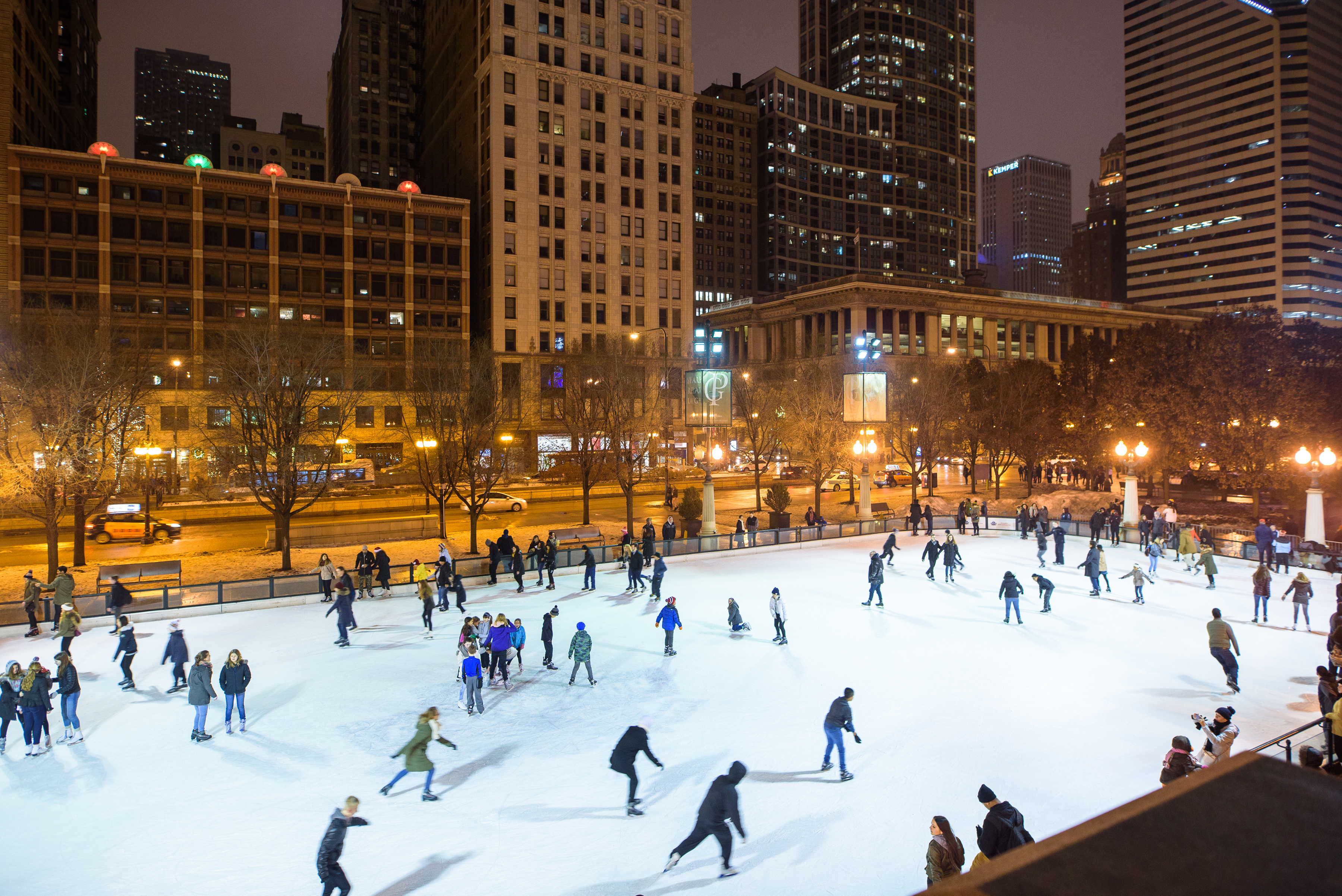 Celebrate Christmas in Chicago by ice skating at Millenium Park!