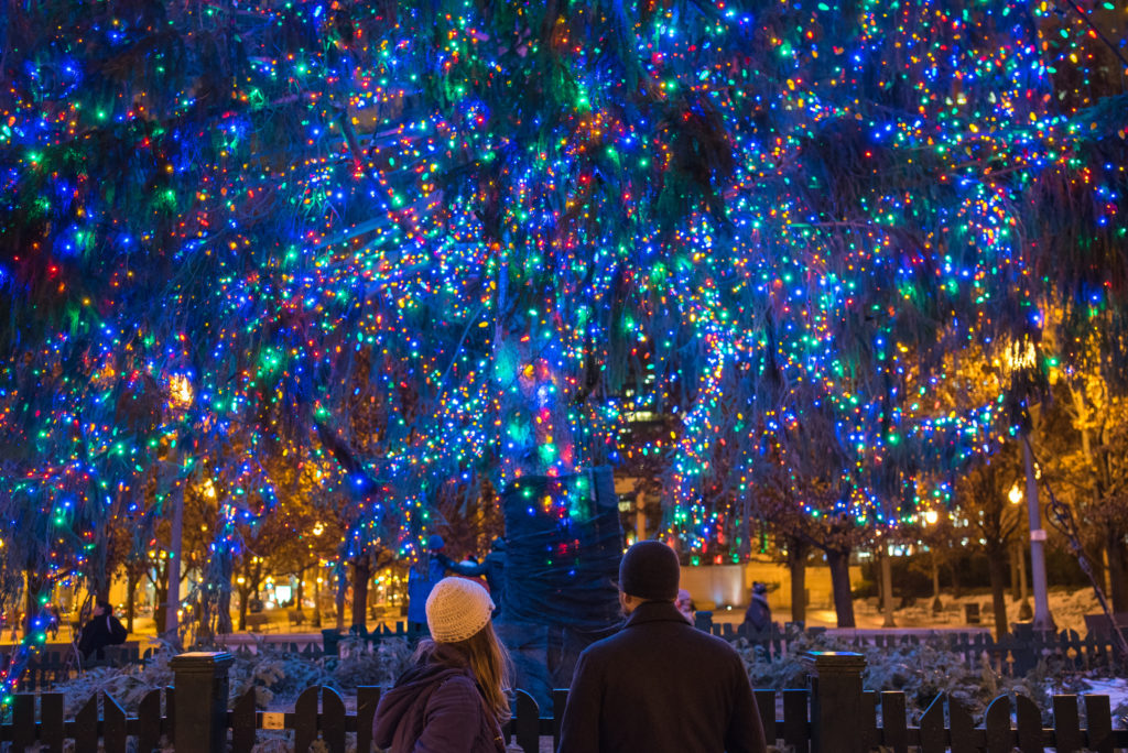 Celebrate Christmas in Chicago on the Magnificent Mile.