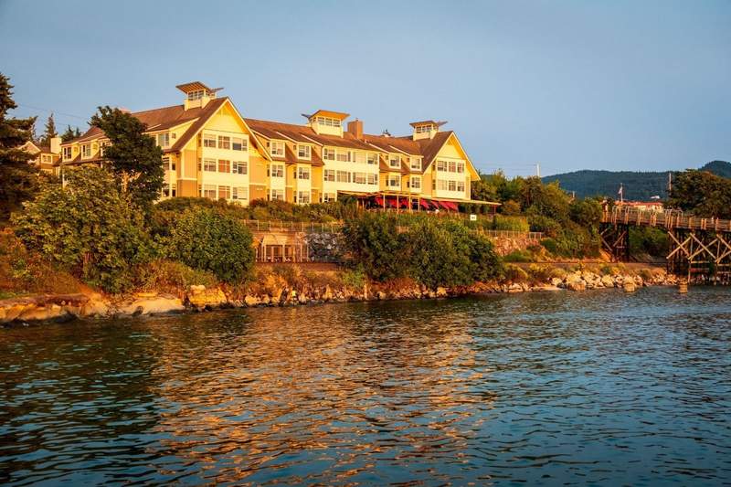 Exterior view of the Chrysalis Inn and Spa, one of Bellingham, Washington's best hotels.