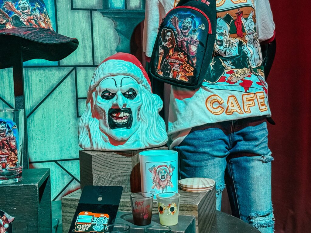 Clown Cafe merch from Halloween Horror Nights at Universal Studios