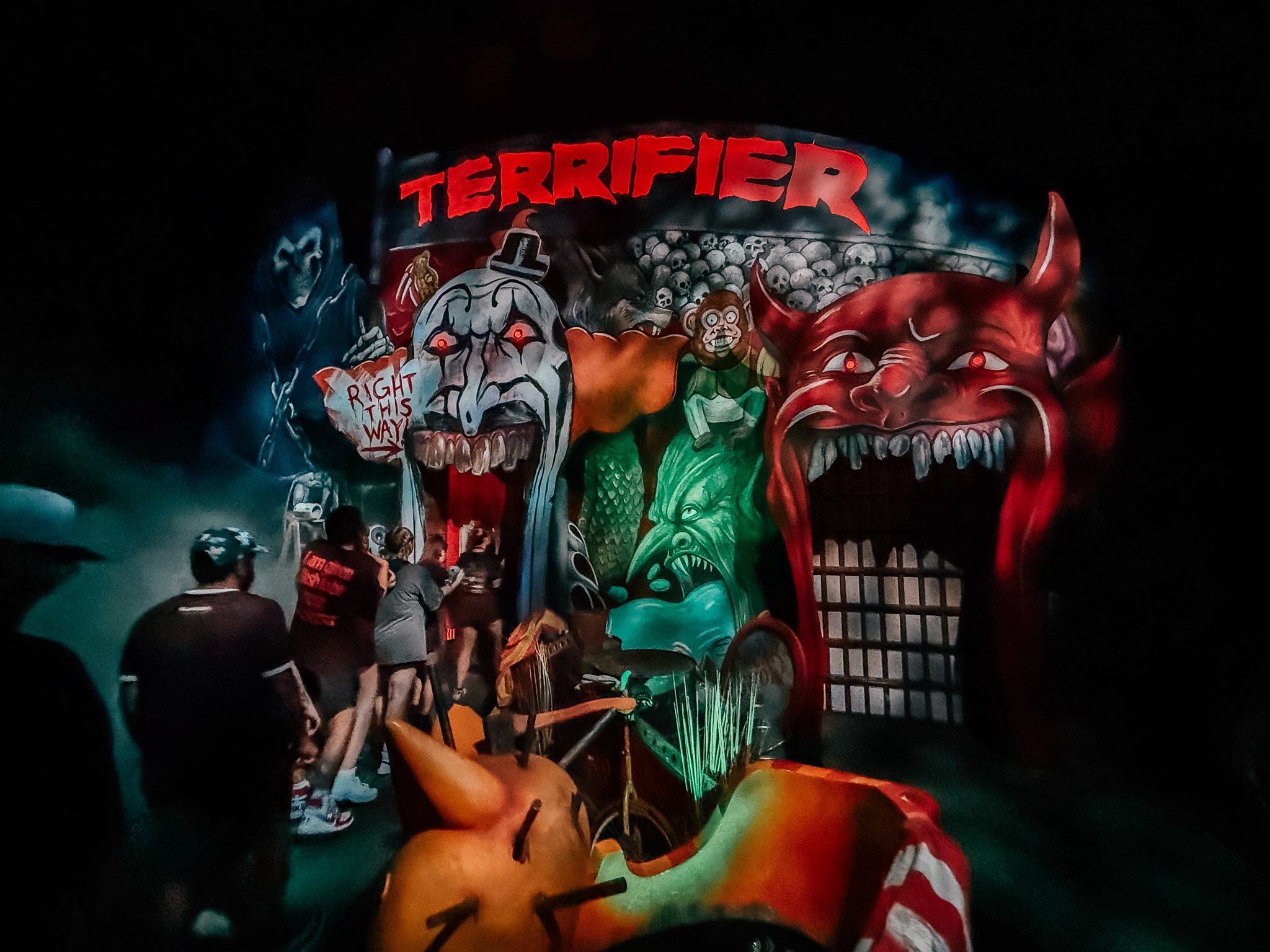 Entrance to the Terrifier haunted house at Halloween Horror Nights at Universal Studios