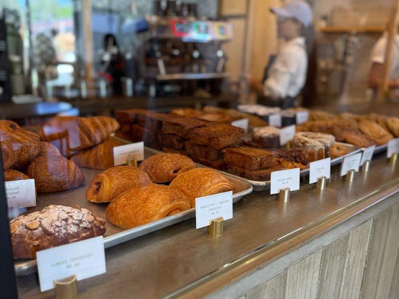 Rows of baked goods in a bakery case are the perfect pick-me-up on a girls' trip to Reno.