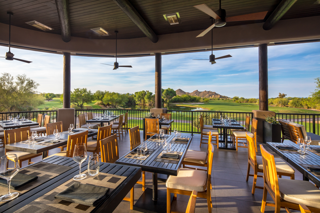 Enjoy delicious "American Classics" from Boulders Resort and Spa Scottsdale's Grill Kitchen & Bar.