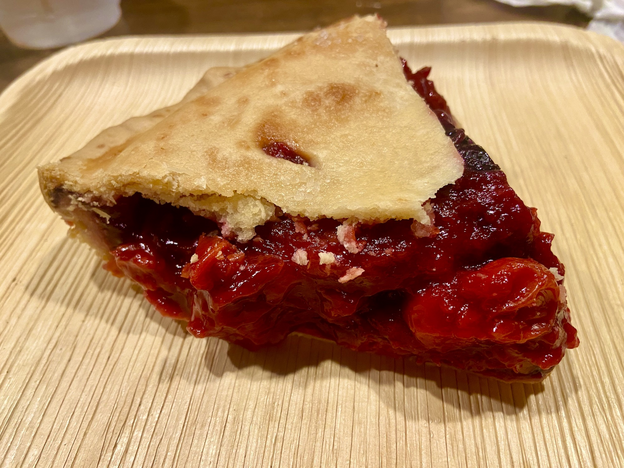Tart cherries grow abundantly in Door County and can be served with pies.