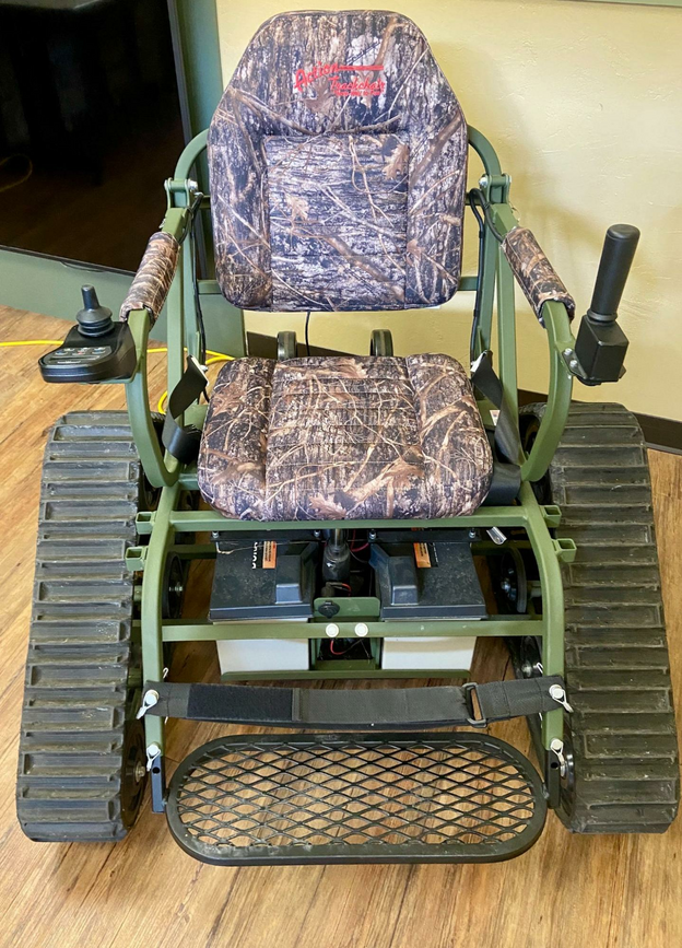 People with mobility needs are offered track chairs to help them experience the sanctuary.
