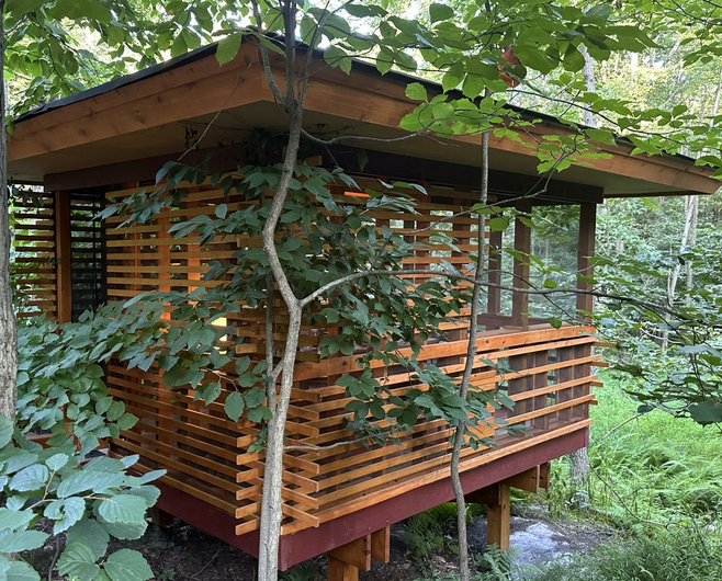 TreeTops Restaurant Dining Pod in Polymath Park.