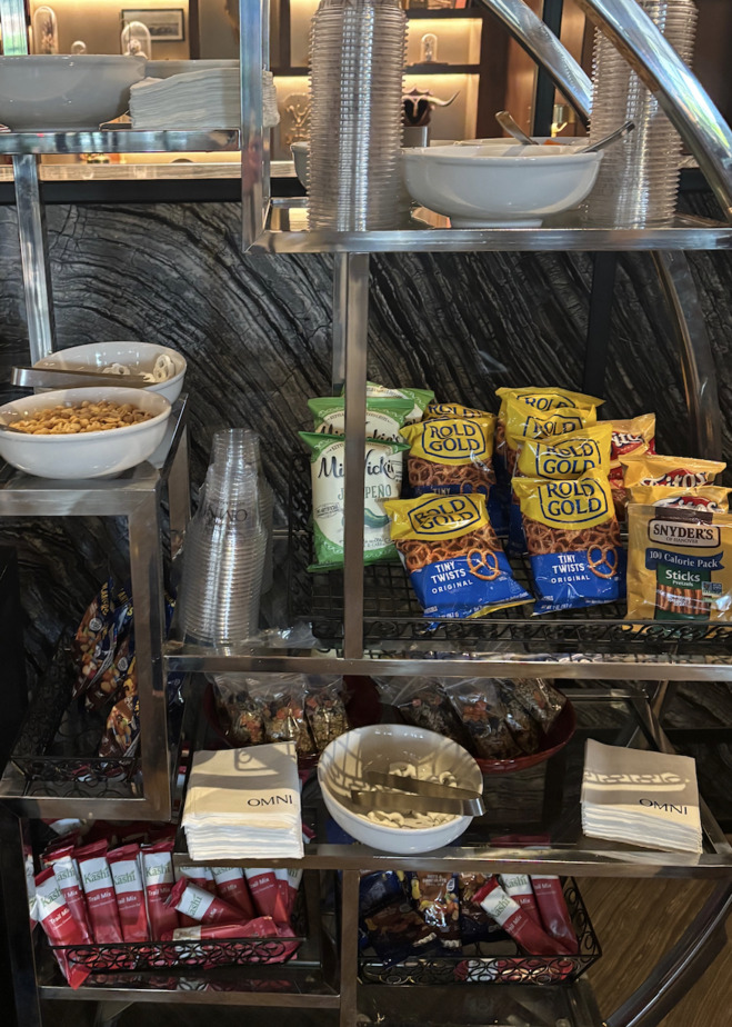 Snacks for runners at the Omni